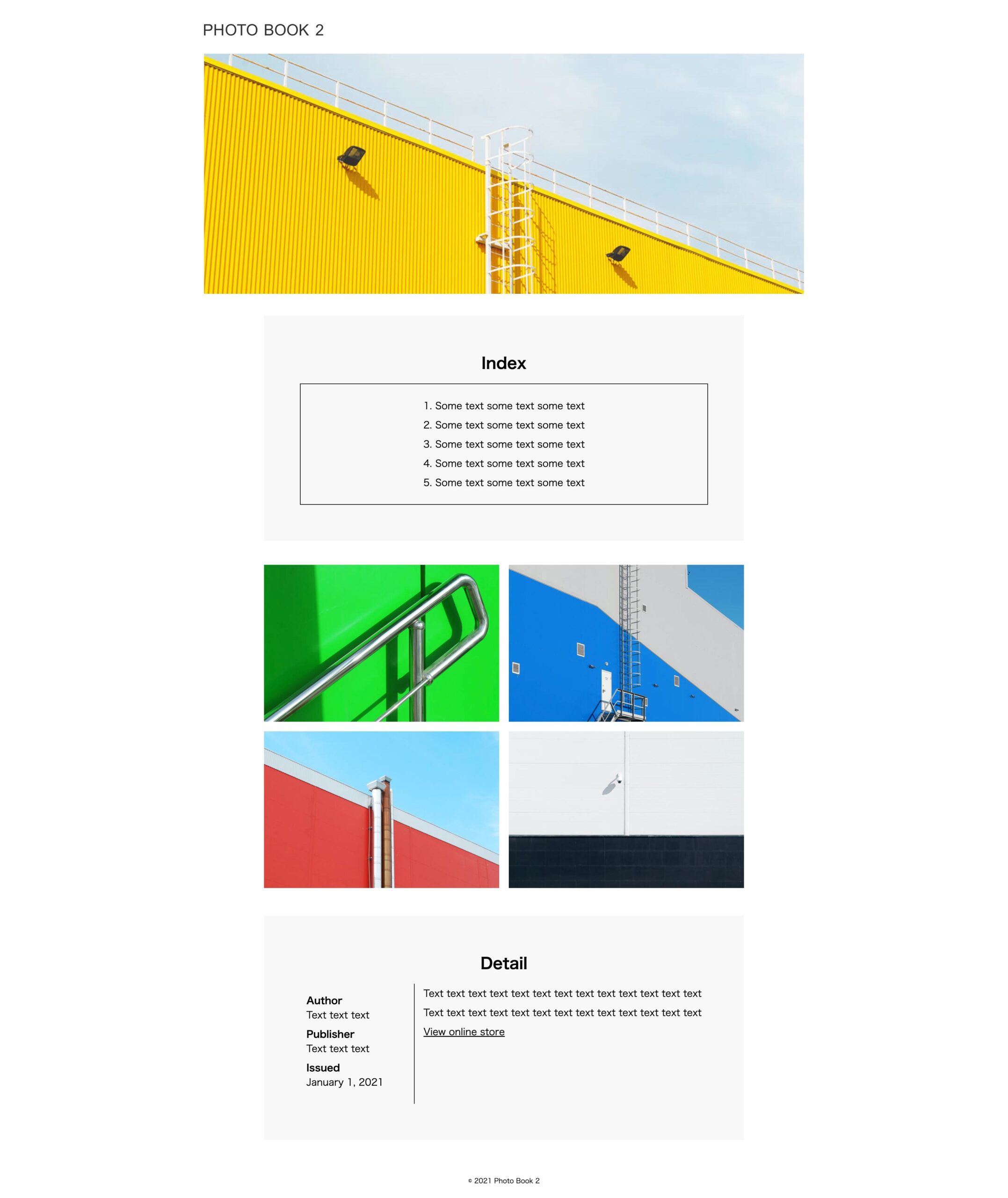HTMLホームページサンプル – PHOTO BOOK2_PC
