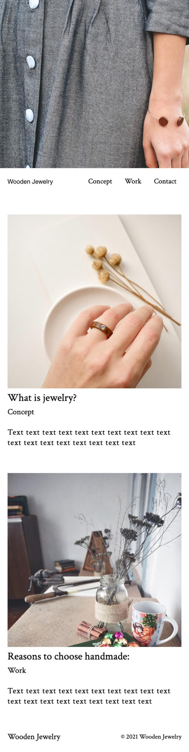 HTMLホームページサンプル – Jewely Brand_SP